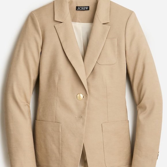 J Crew Helena Blazer in Stretch Linen